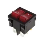                  Выключатель клавишный 250V 6А (6с) ON-OFF красный с подсветкой двойной Mini
               