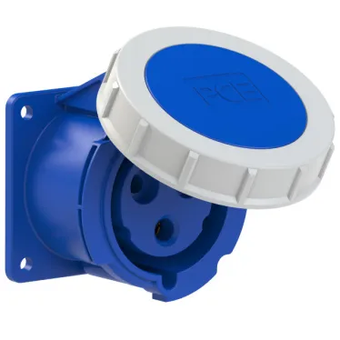 Розетка встраиваемая 32А/230V/1P+N+E/IP67, фланец 75x75