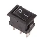 Выключатель клавишный 250V 3А (3с) ON-ON черный Micro