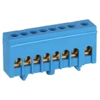                  Шина NO-224-98 N ноль в изолированном корпусе на DIN-рейку ШНИ-6х9-8-Д синий
               