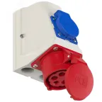                  Розетка настенная комбинированная 16А/400V/3P+N+E/IP44
               