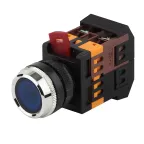 Кнопка ABLFS-22 синий d22мм неон/240В 1з+1р