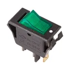                  Выключатель клавишный 250V 15А (3с) ON-OFF зеленый с подсветкой
               