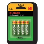 Аккумуляторы NiMH (никель-металлгидридные) Kodak HR6-4BL 2600mAh [KAAHR-4] (80/640/15360)