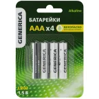                  Батарейка щелочная Alkaline LR03/AAA (4шт/блистер) GENERICA
               