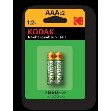 Аккумуляторы NiMH (никель-металлгидридные) Kodak HR03-2BL 650mАh [K3AHR-2/650mАh ] (20/240/16800)