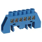                  Шина NO-224-109 N ноль в комбинированном изоляторе на DIN-рейку ШНИ-8х12-6-Д-синий
               