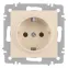 Розетка Intro Accent 6-202-02 2P+E Schuko, 16А-250В, IP20, СУ, слоновая кость