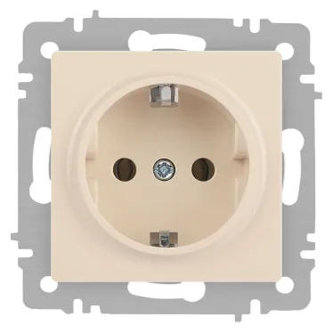 Розетка Intro Accent 6-202-02 2P+E Schuko, 16А-250В, IP20, СУ, слоновая кость