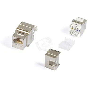 Вставка Keystone Jack RJ-45(8P8C). категория 6. экранированная. тип 180 градусов. белая