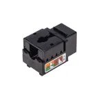                  Модуль Keystone Jack RJ-45(8P8C) UTP неэкранированный CAT 6 тип 90град черный
               