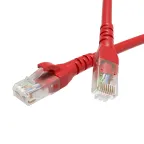 Патч-корд неэкранированный CAT5E U/UTP 4х2 LSZH красный 2м