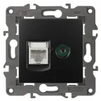                  Розетка RJ45+TV, Эра Elegance, антрацит, 14-3110-05
               