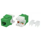                 Вставка Keystone Jack RJ-45(8P8C) категория 5e зеленая
               