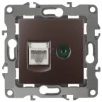                  Розетка комбинированная RJ45+TV, Эра12, бронза, 12-3110-13
               