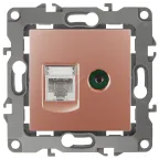                  Розетка комбинированная RJ45+TV, Эра12, медь, 12-3110-14
               