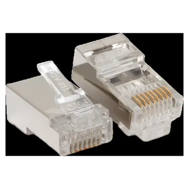 Коннектор RJ-45 TERACOM PRO экранированный 8P8C 30мкд Cat.6 (упак.20шт)