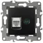 Розетка комбинированная RJ45+TV, Эра12, антрацит, 12-3110-05
