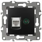                  Розетка комбинированная RJ45+TV, Эра12, антрацит, 12-3110-05
               
