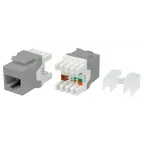                  Вставка Keystone Jack RJ-45(8P8C) категория 6 серая
               