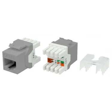 Вставка Keystone Jack RJ-45(8P8C) категория 6 серая