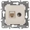 Розетка комбинированная RJ45+TV, Эра12, слоновая кость, 12-3110-02