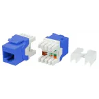                  Вставка Keystone Jack RJ-45(8P8C) категория 6 синяя
               