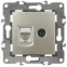 Розетка комбинированная RJ45+TV, Эра12, шампань, 12-3110-04
