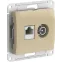 GLOSSA РОЗЕТКА двойная ТВ + компьютерная RJ45, кат. 5Е, ТИТАН
