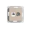 ATLASDESIGN РОЗЕТКА двойная ТВ + компьютерная RJ45, кат. 5Е, ПЕСОЧНЫЙ