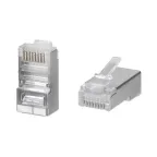 Коннектор RJ-45 под витую пару категория 5e экранированный универсальный (100 шт в упак.) WRline