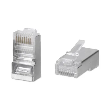Коннектор RJ-45 под витую пару категория 5e экранированный универсальный (100 шт в упак.) WRline