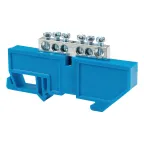                  Шина 0 N (6x9мм) 6 отв. цинк синий изолятор на DIN-рейку
               