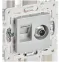 SKANDY Розетка двойная TV+RJ45 кат.6E SK-A15S серебряный IEK