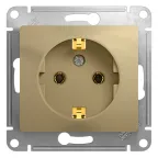                  GLOSSA Розетка с заземлением в рамку титан
               