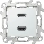                  Коннектор HDMI+USB 2.0, белый
               