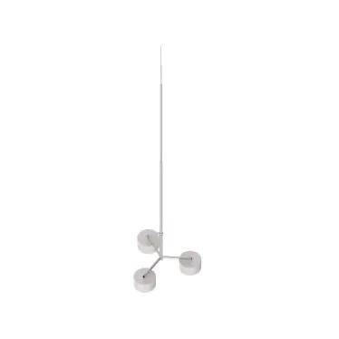 Молниеприемная мачта D 40 H-7000 мм, на штативе с бетоном для защиты надстроек/оборудования на кровле. Материал - алюминий/горячеоцинкованная сталь/бетон.