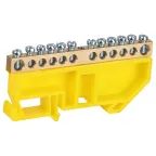                  Шина NO-224-91 PE земля на DIN-изоляторе ШНИ-6х9-12-Д-желтый
               