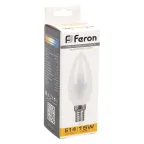 Лампа светодиодная LED 15вт Е14 теплый матовая свеча FILAMENT
