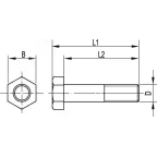 Болт М8х70 нержавеющая сталь inox