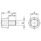 Винт для электрического соединения М6х8 inox