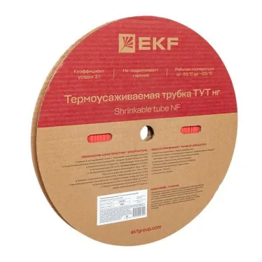 Трубка термоусаживаемая ТУТ нг 8/4 красная рулон PROxima