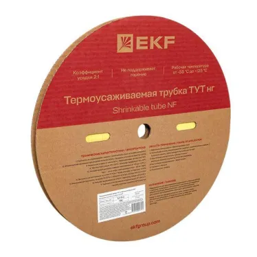 Трубка термоусаживаемая ТУТ нг 8/4 желтая рулон PROxima