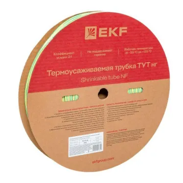 Трубка термоусаживаемая ТУТ нг 4/2 жел-зел рулон PROxima