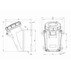 Розетка наружная IP67 32A 3P+E+N 400V