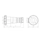 Розетка кабельная IP67 16A 3P+E 400В