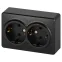 Розетка Эксперт 11-2205-05 двойная с заземлением 2х2P+E Schuko IP20 16A-250В ОУ антрацит