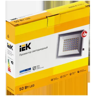Прожектор светодиодный СДО 06-50 IP65 6500K белый IEK