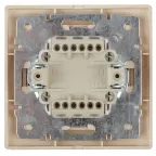 Выключатель Intro Plano 1-102-11 одноклавишный с подсветкой, 10А-250В, IP20, СУ, сосна