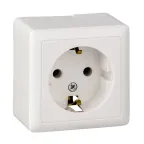                  ХИТ Розетка с заземлением наружная 250В 16А белая
               